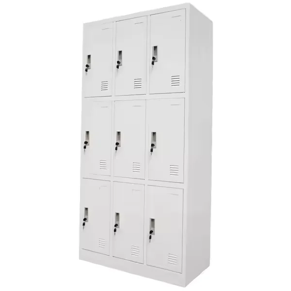 Armoire à Casiers avec 9 Compartiments Rangement Acier