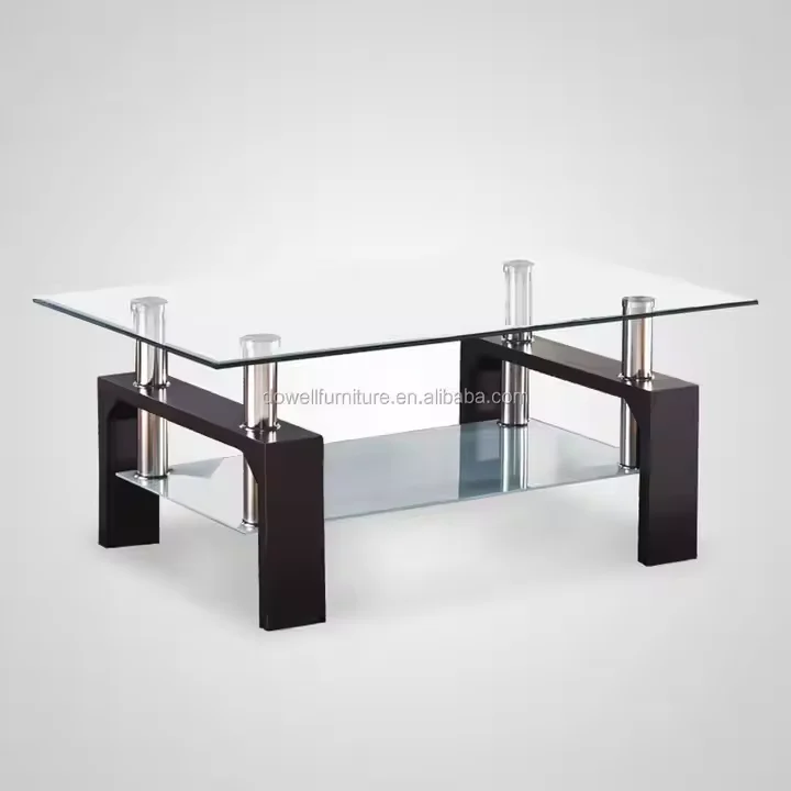 Meuble en verre et pieds métalliques de maison