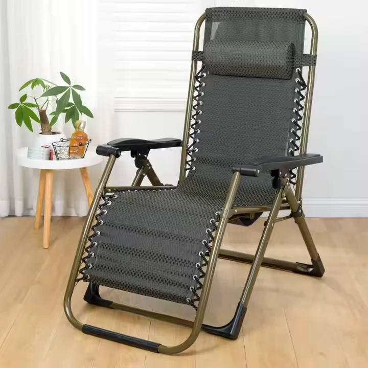 Chaise de plage pliable à gravité zéro, chaise longue de plage