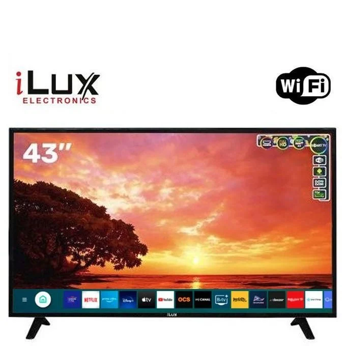 Ilux TV LED Full HD 43 Pouces décodeur intégré avec wifi-usb-hdmi