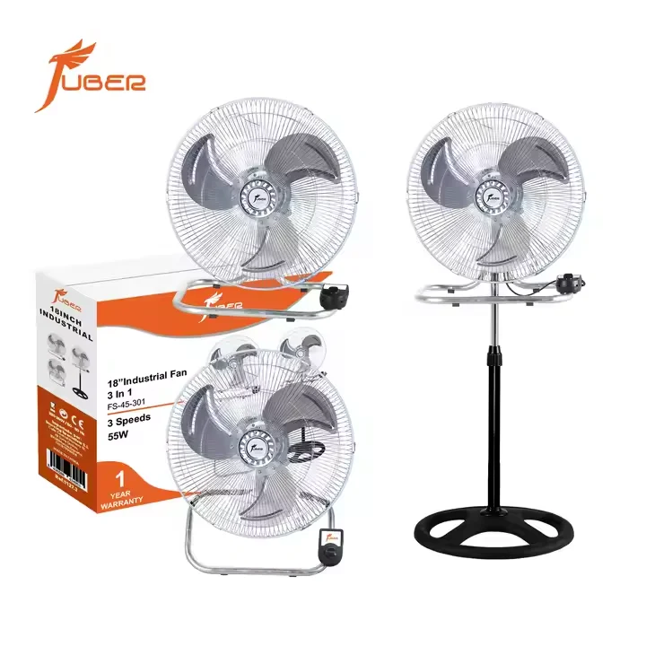 Ventilateur en métal 18 pouces 3in1 ventilateur industriel haute vitesse