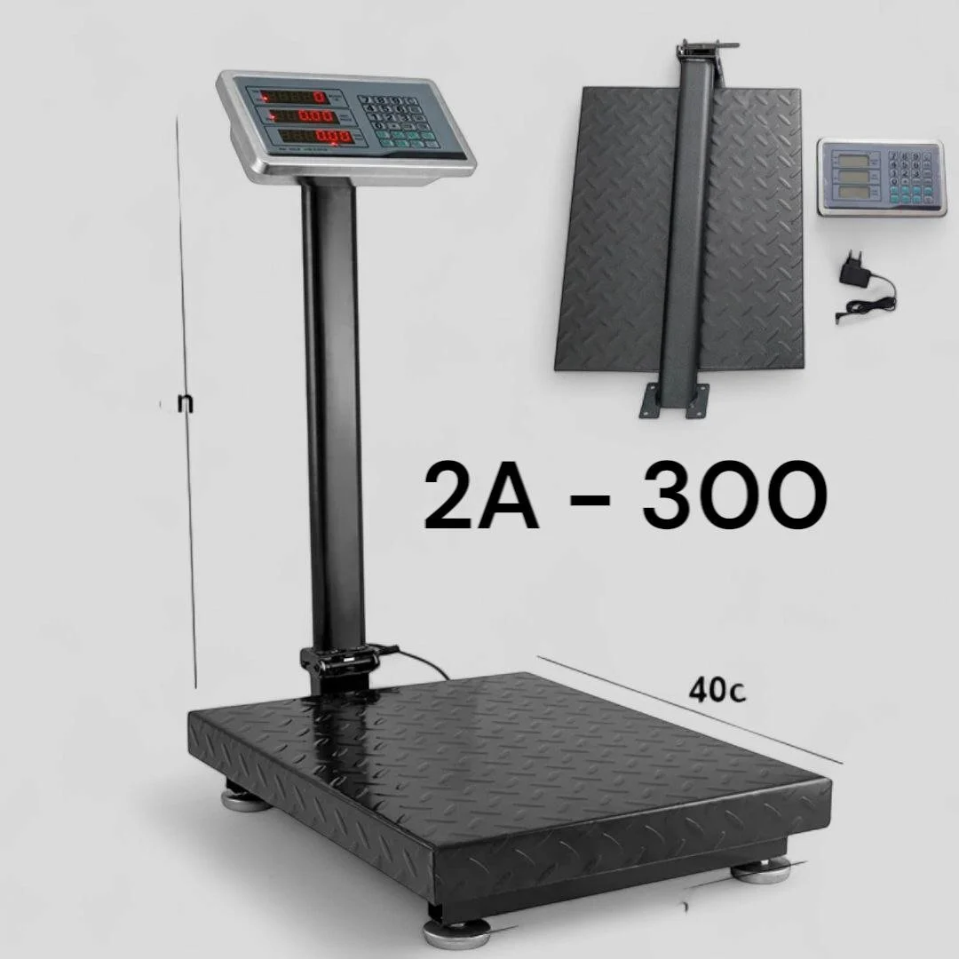 Balance 300kg électronique, balance d'établi 50x60cm, capacité de 300kg