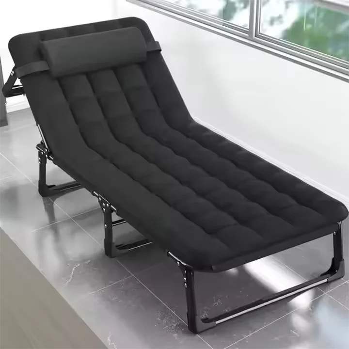 Lit de camping pliant portable amélioré avec matelas