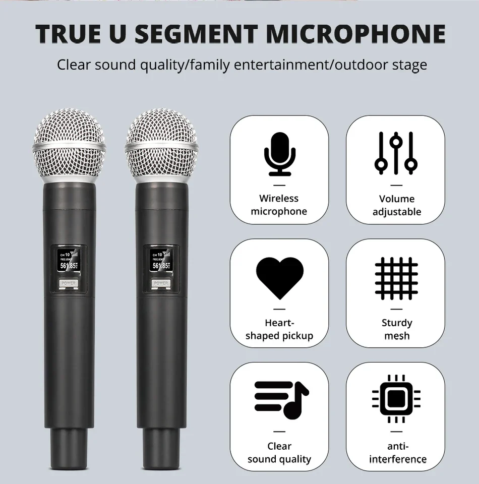 Microphone sans fil UHF longue portée Micros conférences et discours