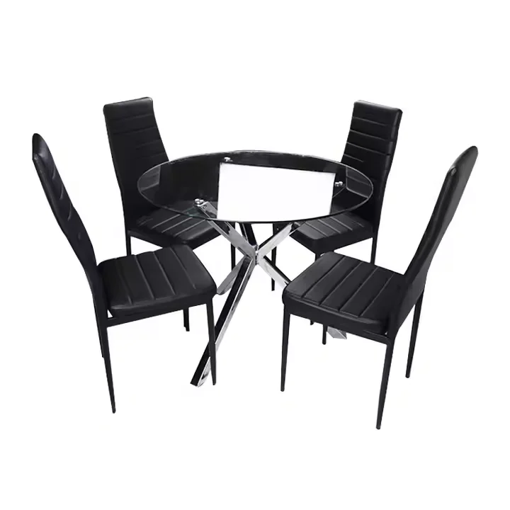 Table et chaises Ensemble de salle à manger en verre