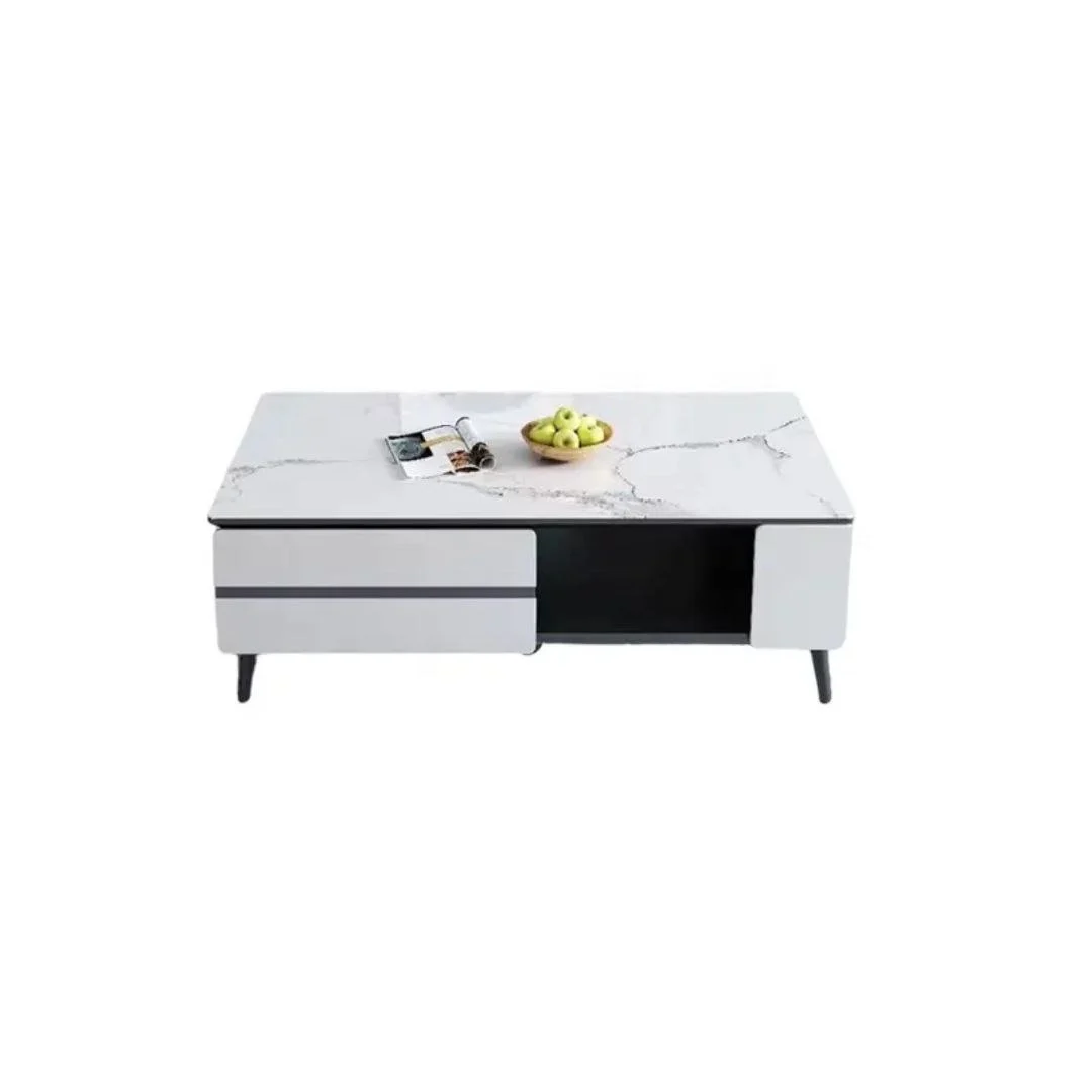 Table basse carrée gris clair