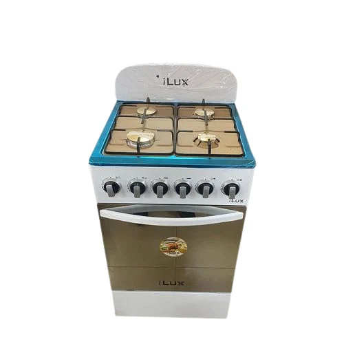 Cuisinière à gaz avec four en acier inoxydable