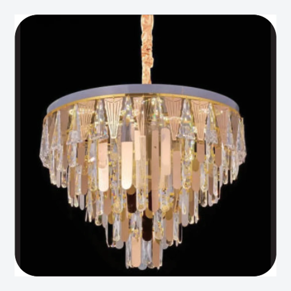 Lustre décoratif en cristal doré — série C40391