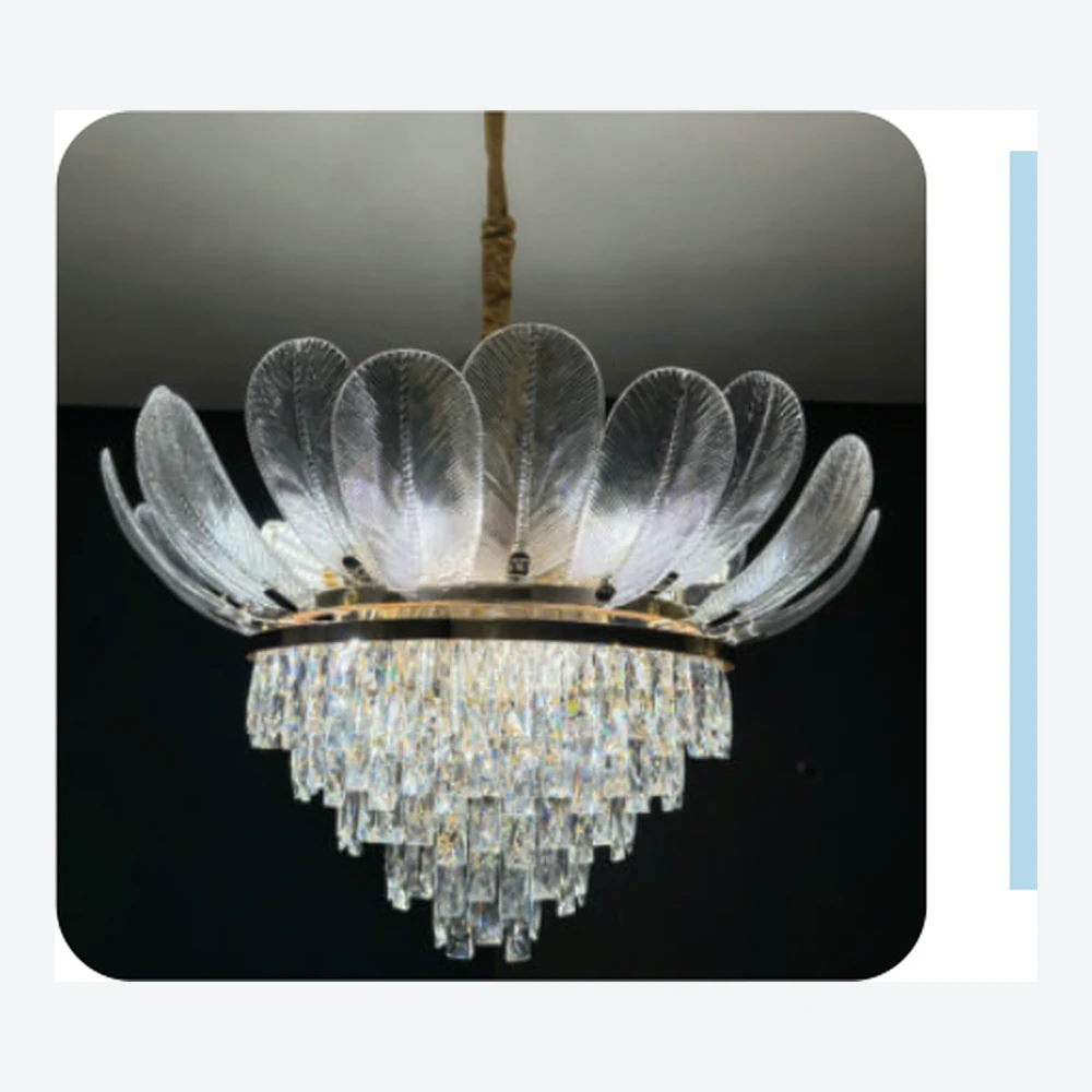 Lustre décoratif en cristal transparent — série C40435