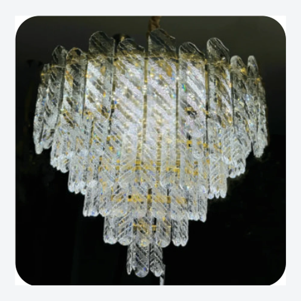 Lustre décoratif en cristal doré — série C40482