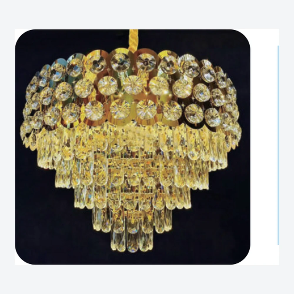 Lustre décoratif en cristal doré — série C40501