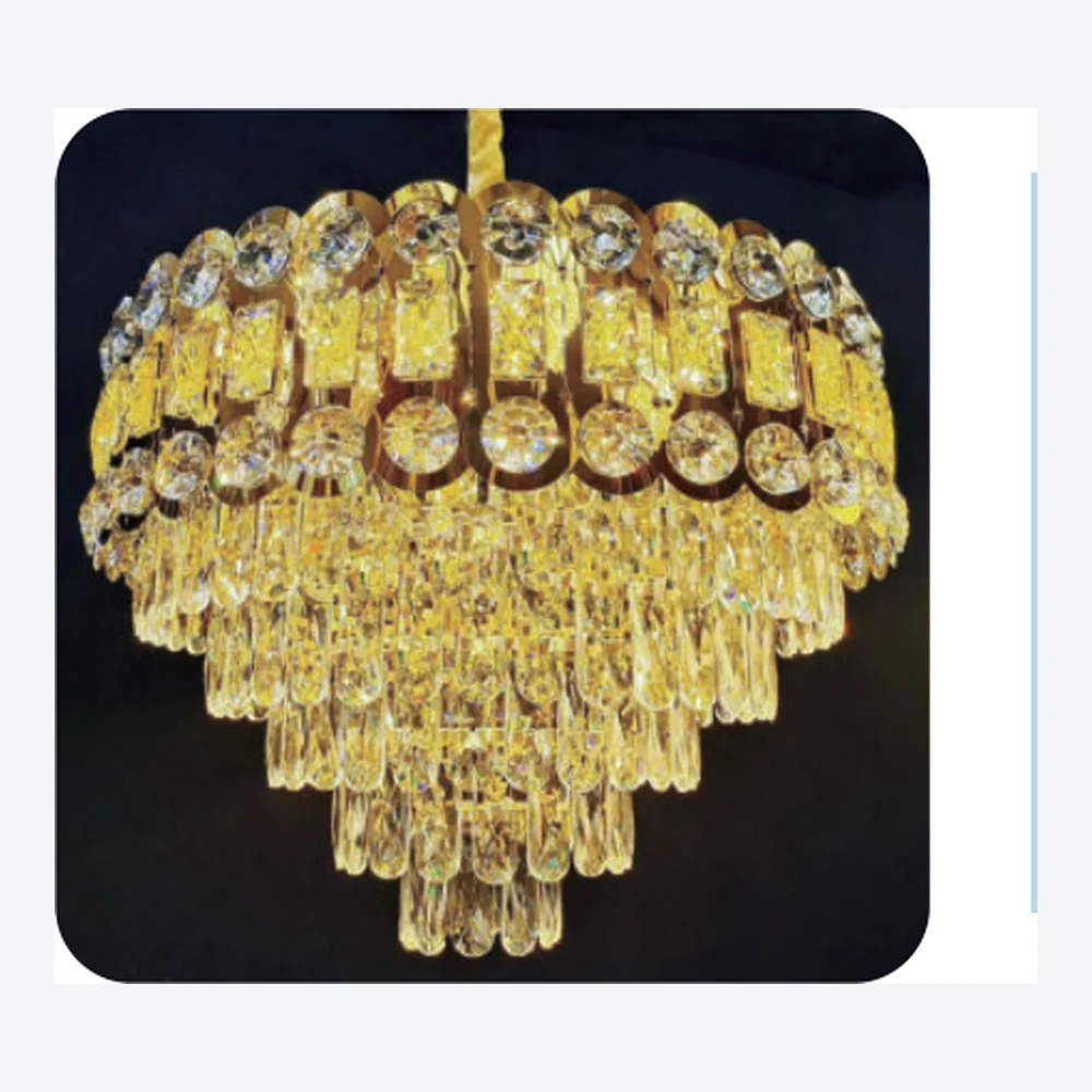 Lustre décoratif en cristal doré — série C40507