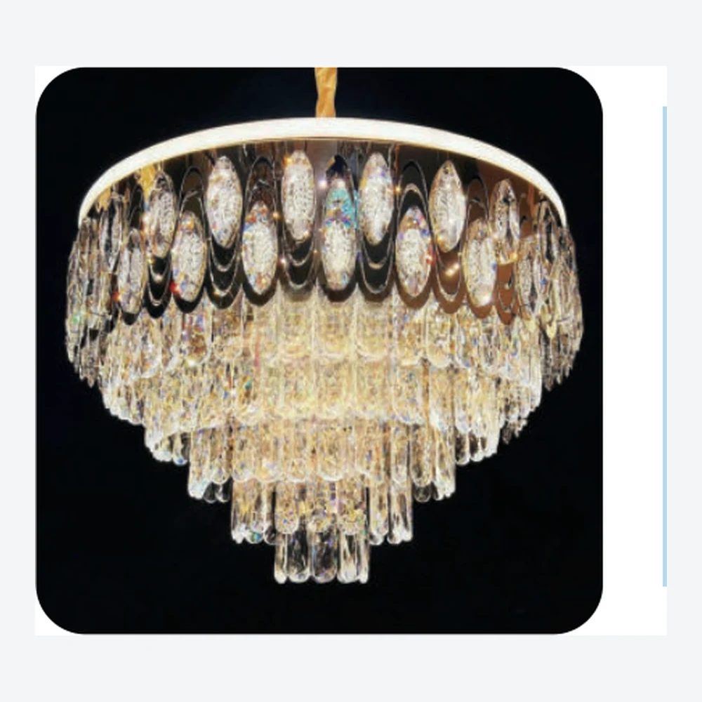 Lustre décoratif en cristal doré — série C40525