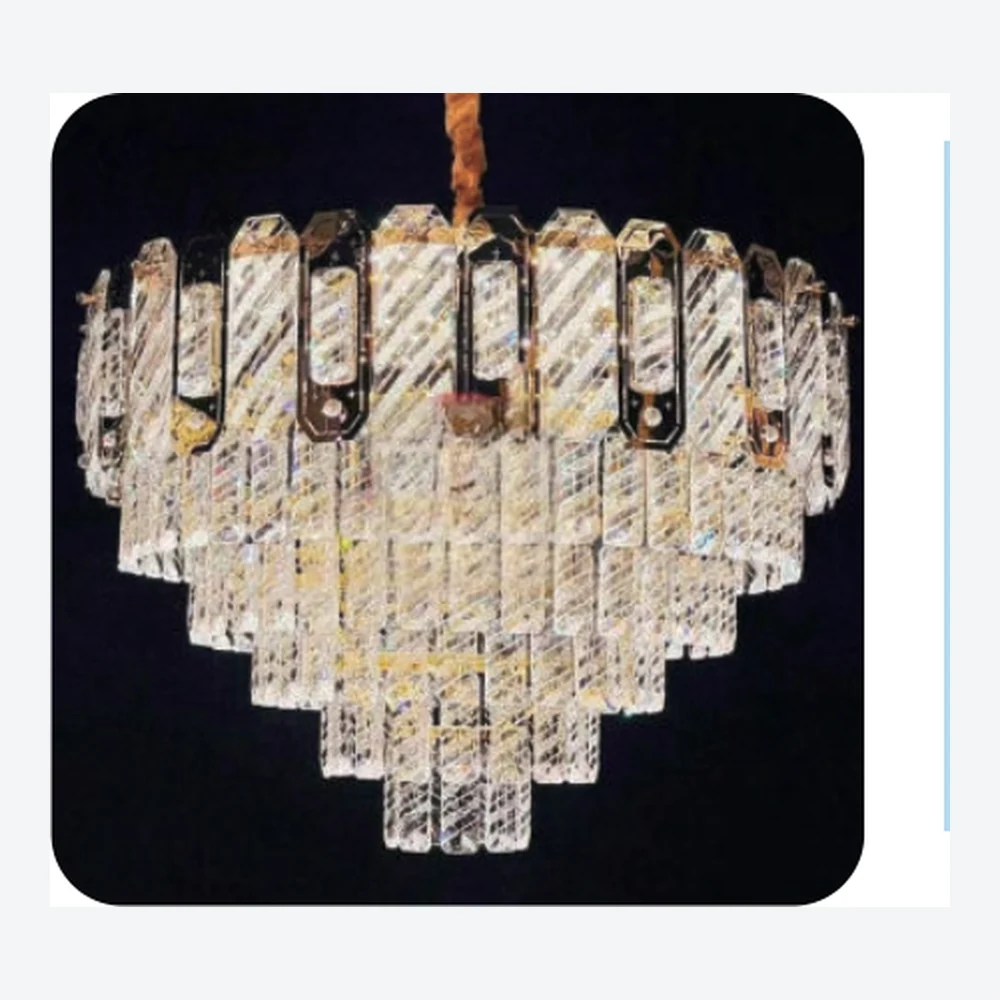 Lustre décoratif en cristal doré — série C40535
