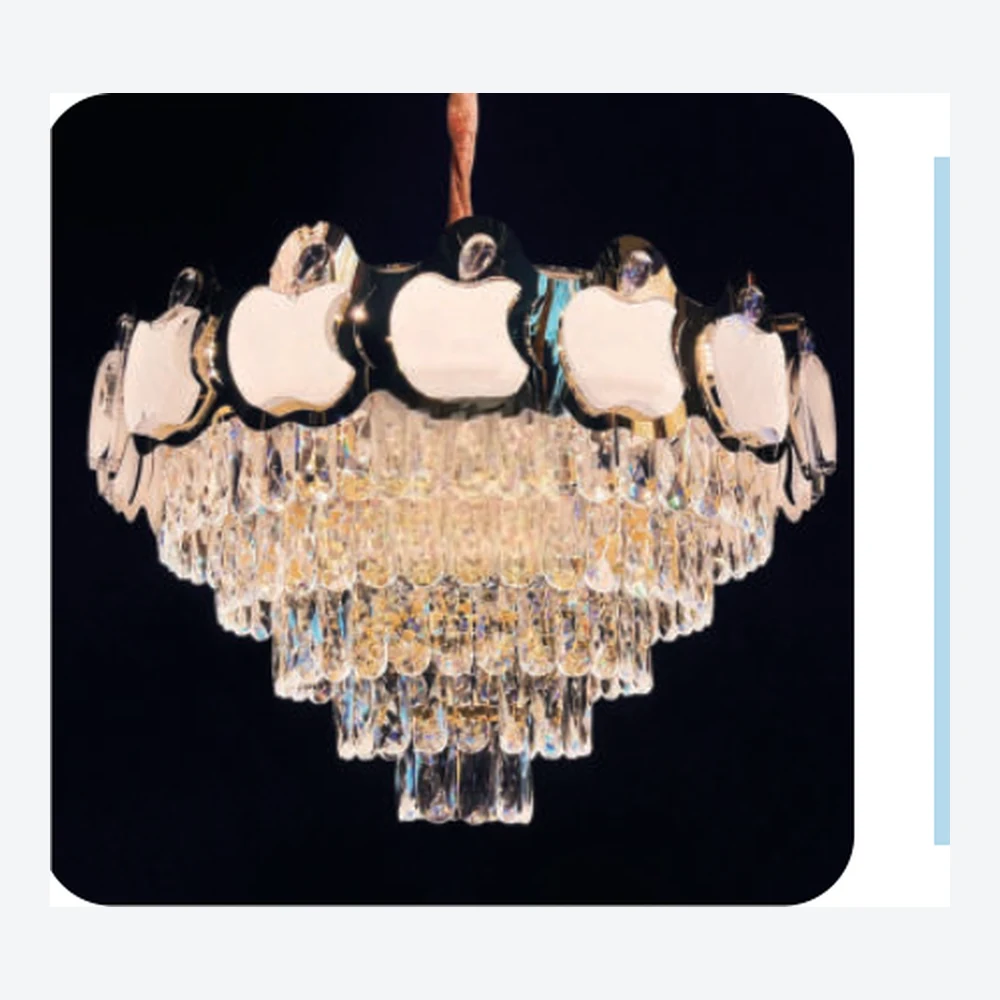 Lustre décoratif en cristal doré — série C40557