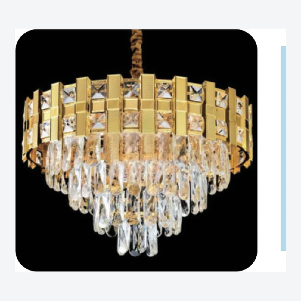 Lustre décoratif en cristal doré — série C40574