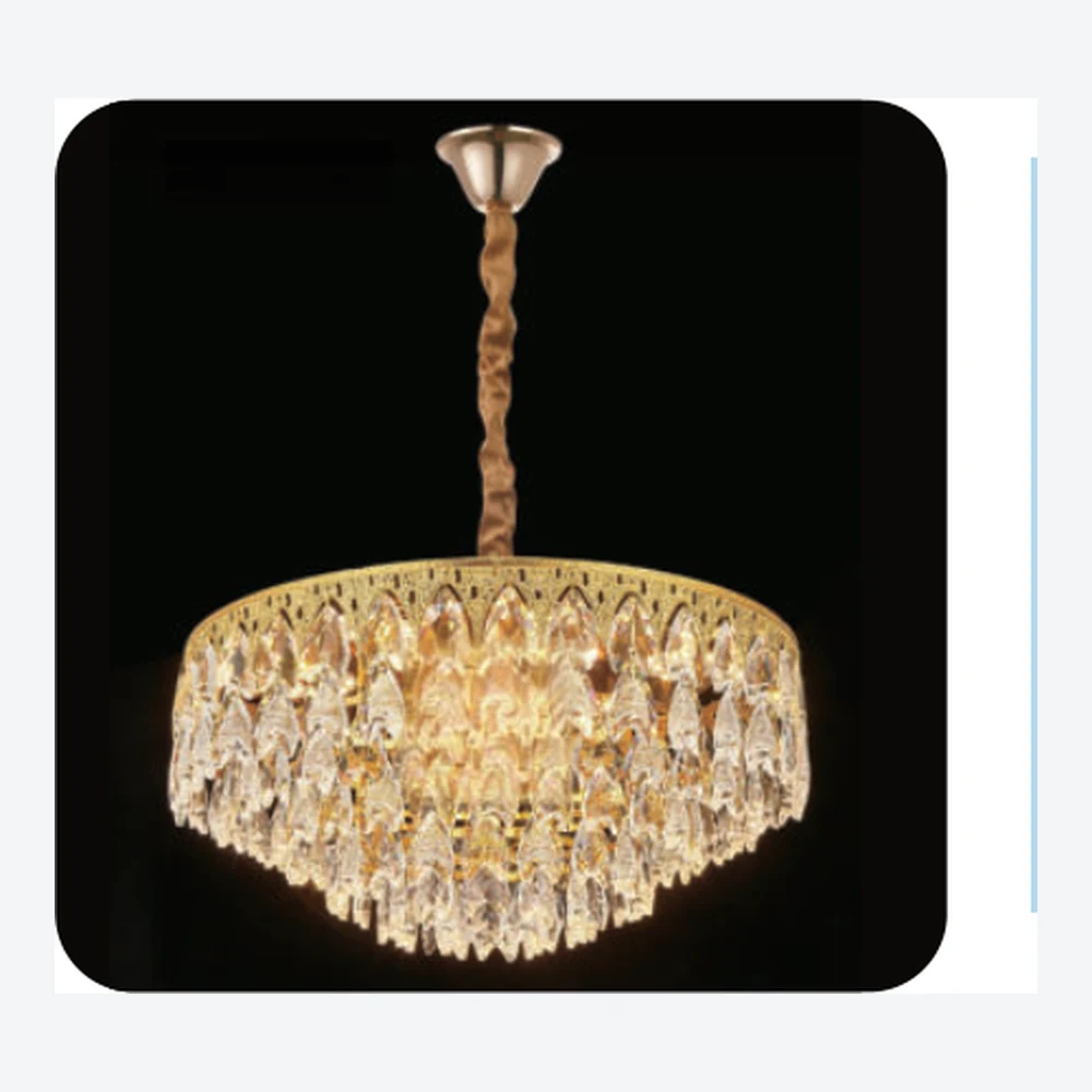 Lustre décoratif en cristal doré — série C40610