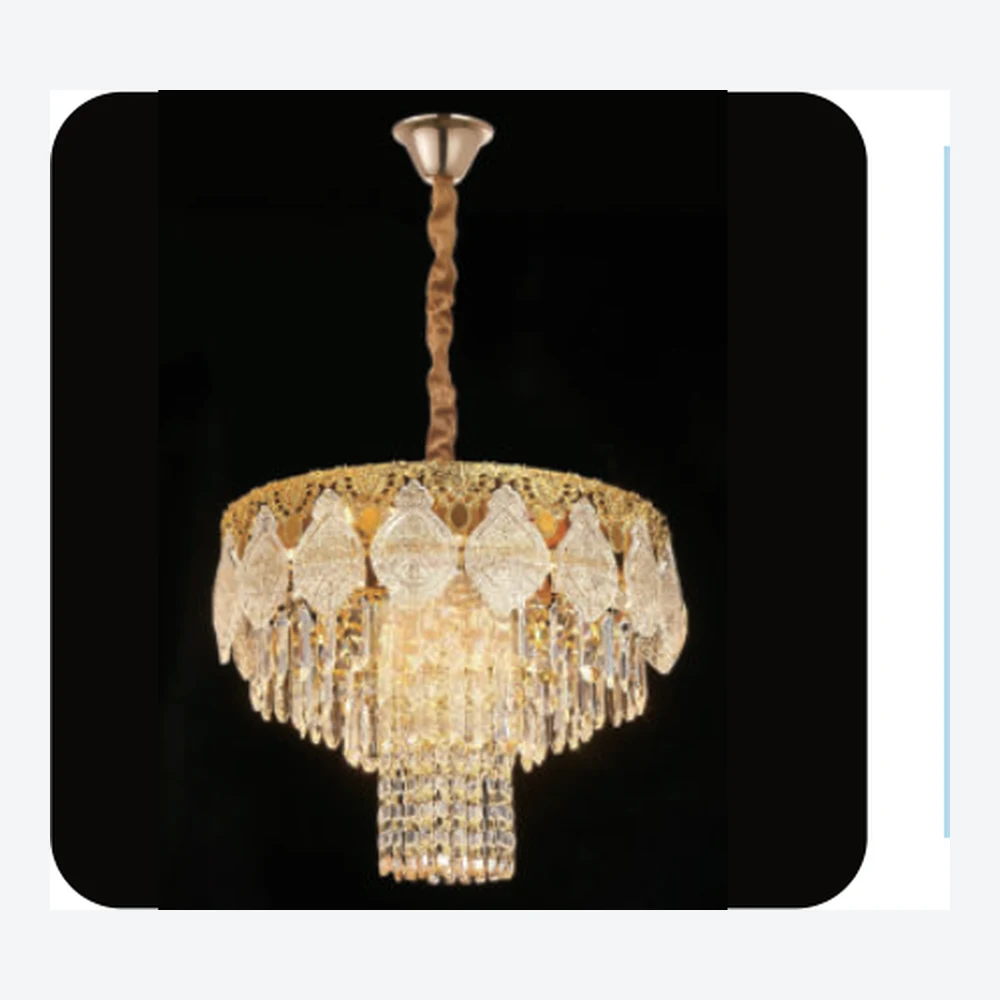 Lustre décoratif en cristal doré — série C40615