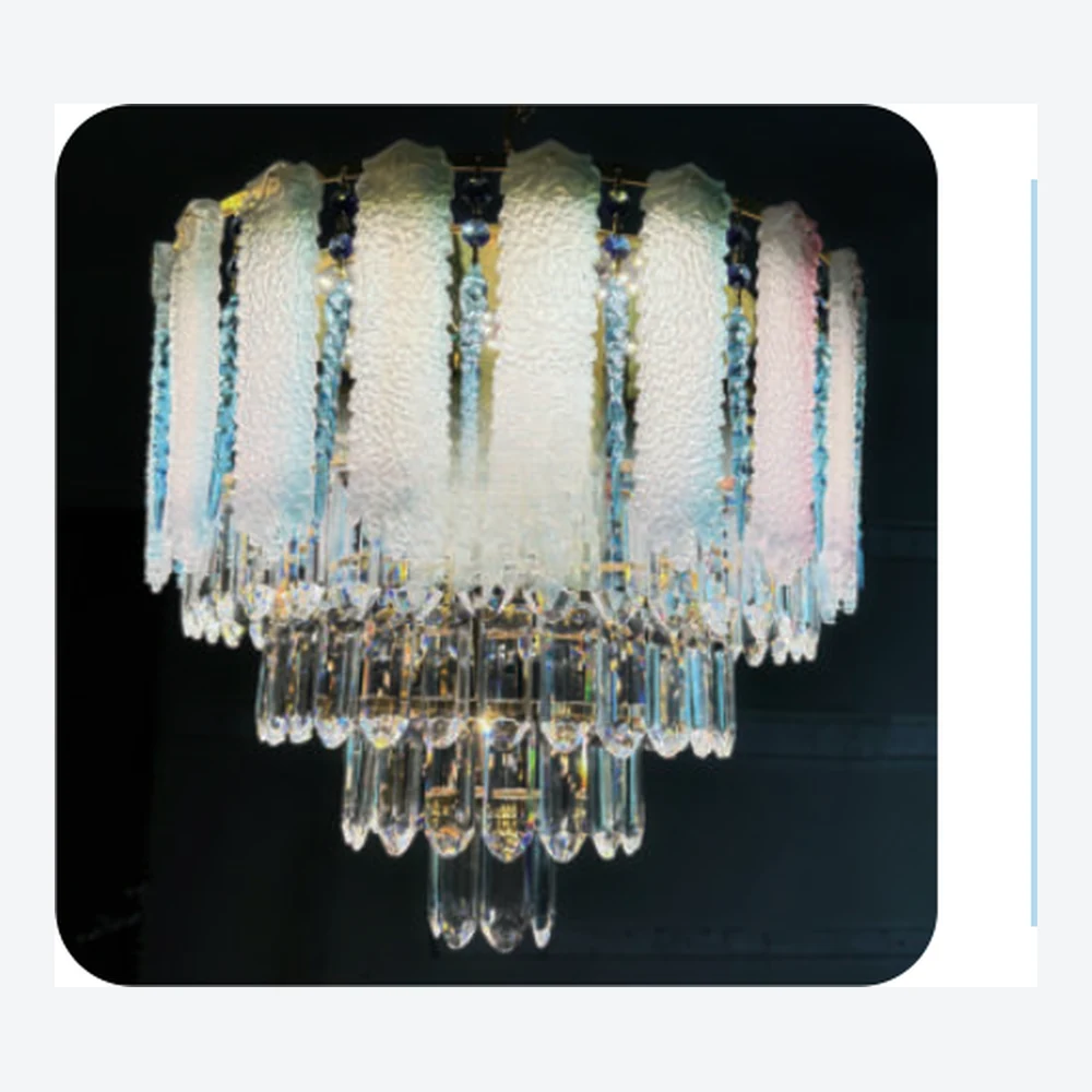 Lustre décoratif en cristal transparent — série C40659