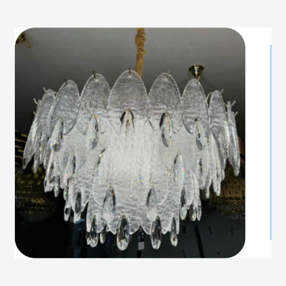 Lustre décoratif en cristal transparent — série C40670