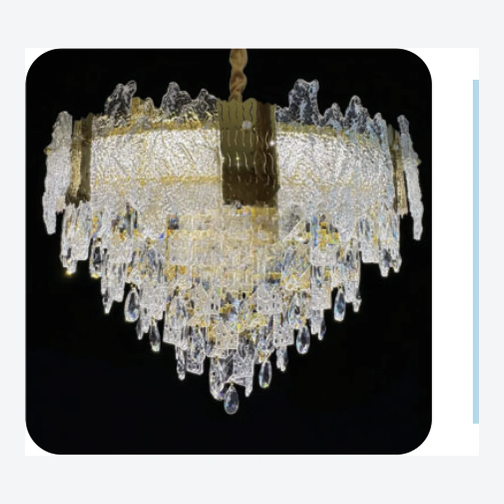 Lustre décoratif en cristal doré — série C40700