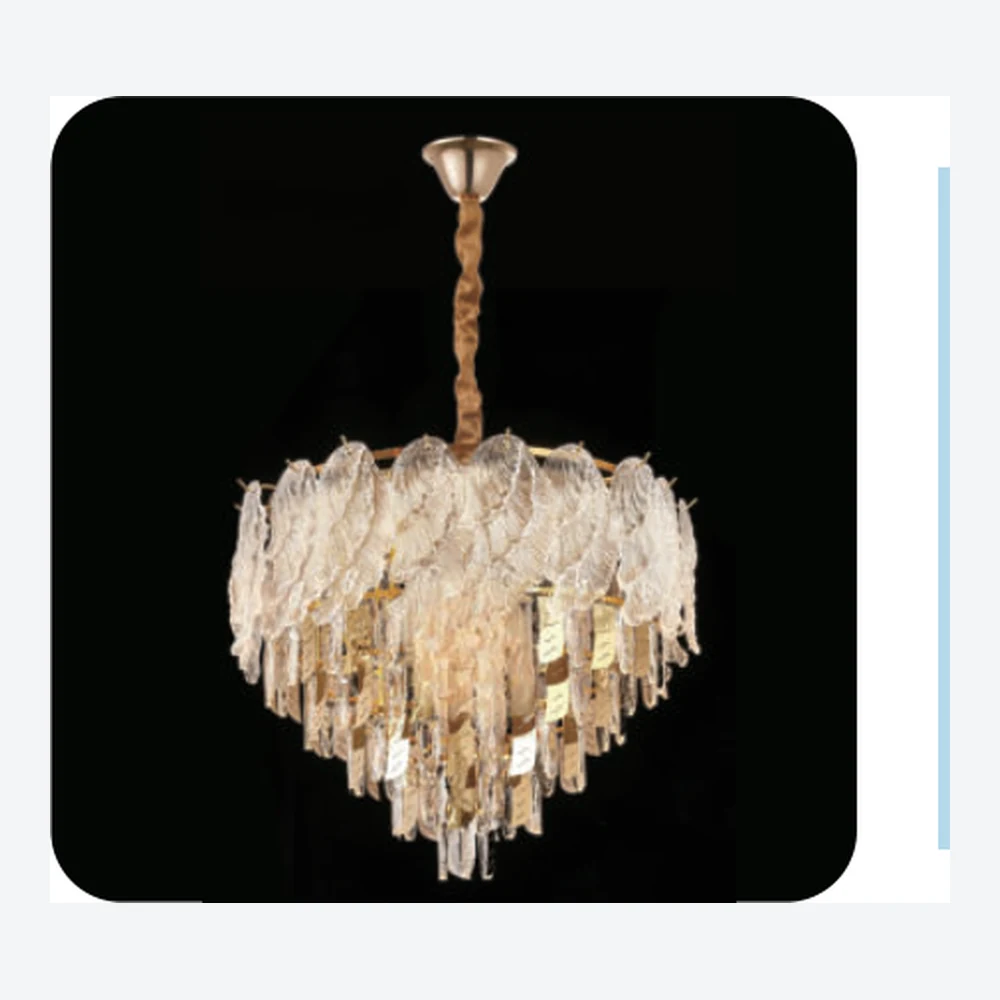 Lustre décoratif en cristal doré — série C40723