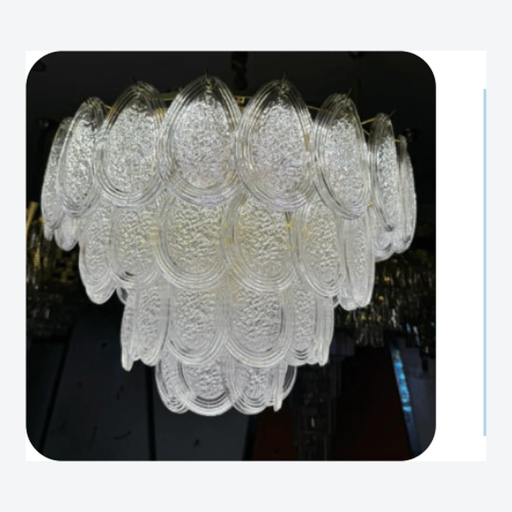 Lustre floral en cristal transparent — série C40790