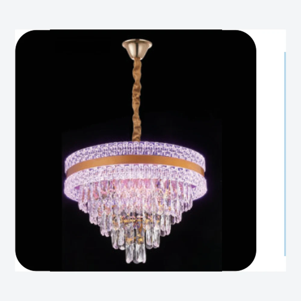 Lustre floral en cristal transparent — série C40802