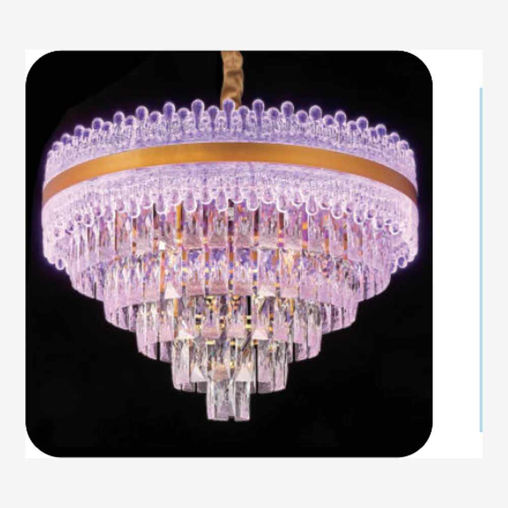 Lustre floral en cristal transparent — série C40834