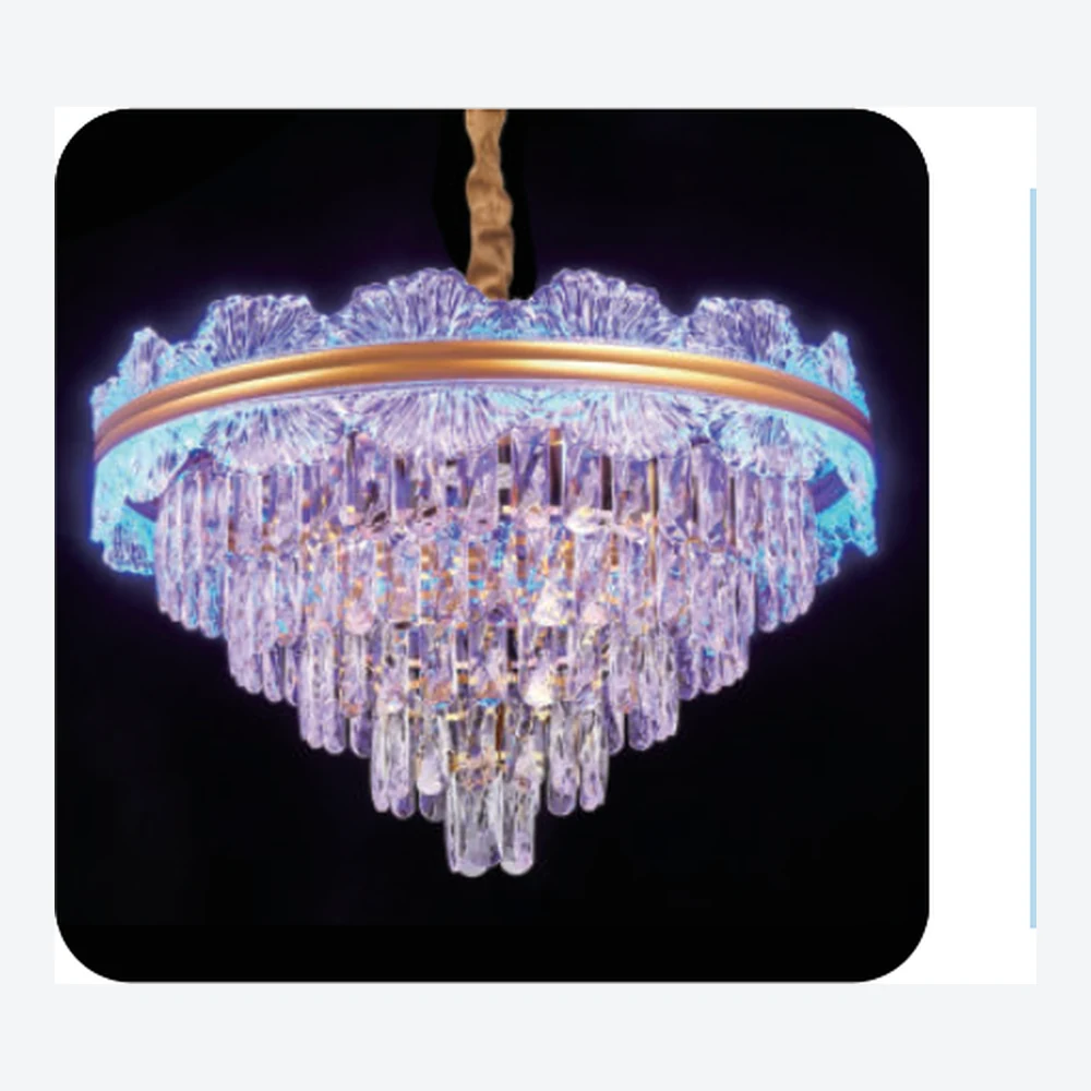 Lustre moderne en cristal transparent — série C40851
