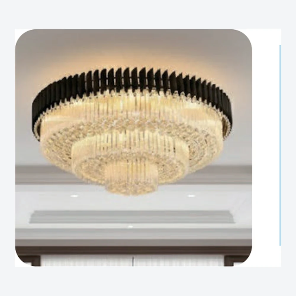 Lustre moderne en cristal doré — série C40859