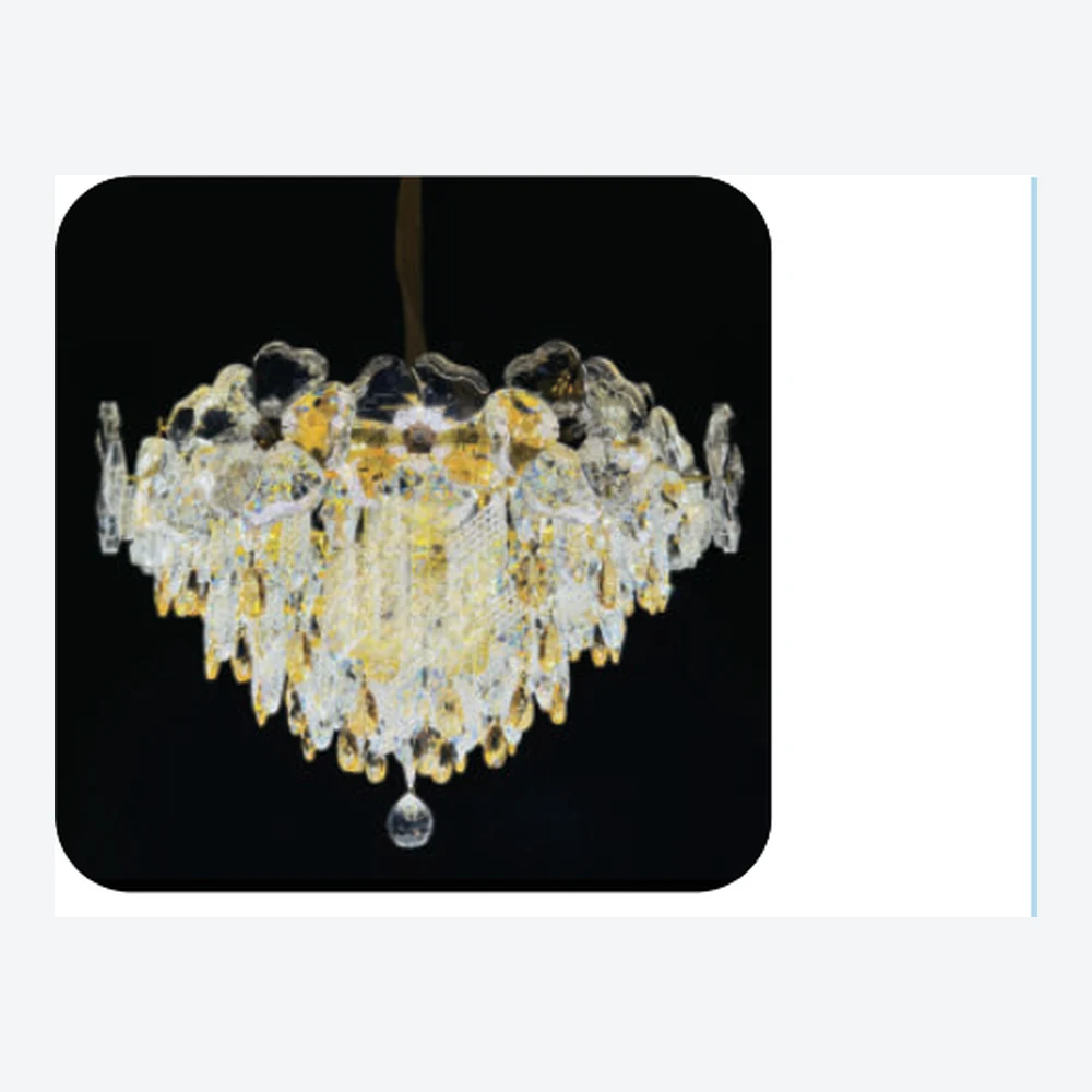 Lustre moderne en cristal doré — série C40875