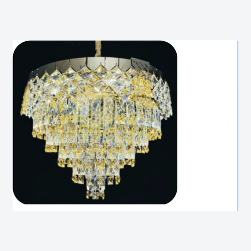 Lustre moderne en cristal doré — série C40878